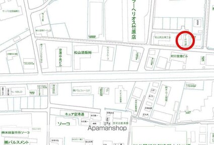 コーポ竹原[1DK/19.44m2]の配置図