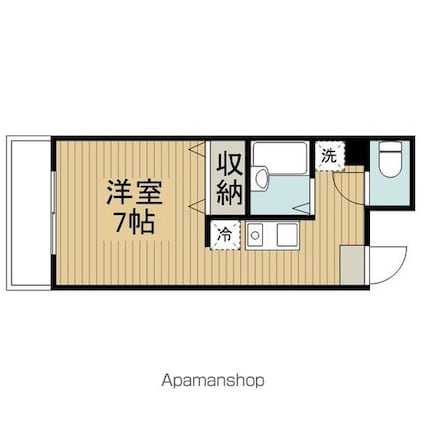 東京都杉並区高円寺北２丁目[1K/19.3m2]の間取図