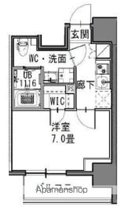 ＳーＲＥＳＩＤＥＮＣＥ新御徒町Ｅａｓｔ[1K/25.34m2]の間取図