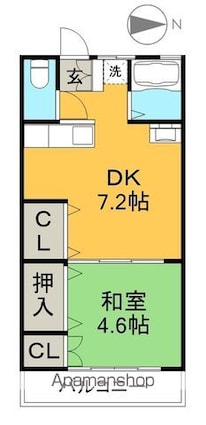 高知県高知市日の出町[1DK/30.63m2]の間取図