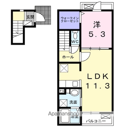 フィールドヒル　安曇野Ⅰ[1LDK/43.47m2]の間取図