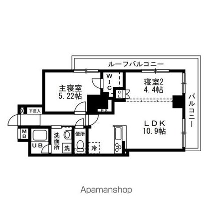 カッシア南大塚[2LDK/52.25m2]の間取図
