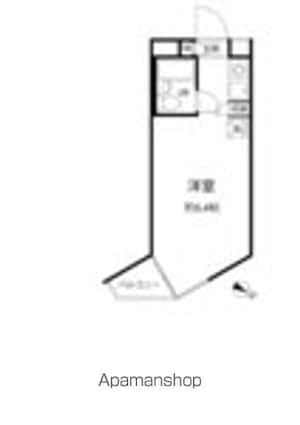 エスポワール中目黒[1R/16.22m2]の間取図