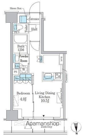 新宿区百人町のマンションの間取り