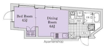 東京都杉並区高円寺南３丁目[1DK/27.54m2]の間取図