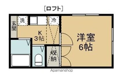 ベアーズハウス[1K/19.84m2]の間取図