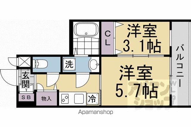 MJC京都ESTRUTHの間取り写真