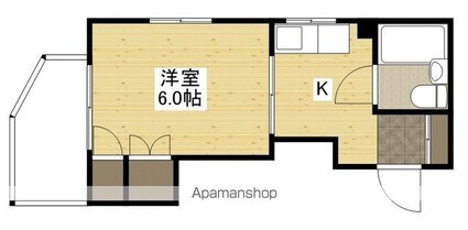 スタープラザ横川[1K/20.6m2]の間取図