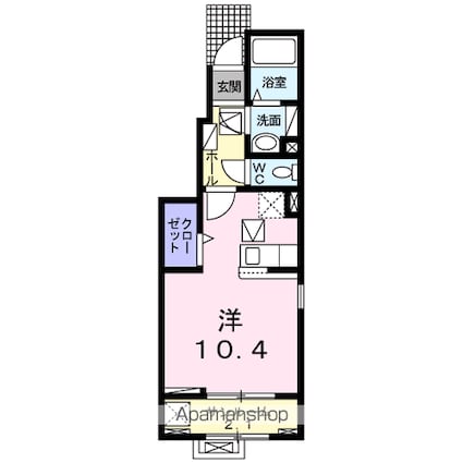 サンリット[1R/32.43m2]の間取図