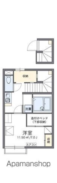 東京都狛江市駒井町２丁目[1K/26.08m2]の間取図
