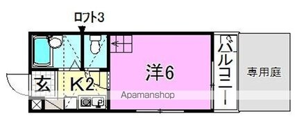 フレグランス北条[1K/17.8m2]の間取図