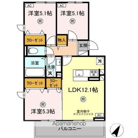 セジュールオッツ長嶺の間取り写真