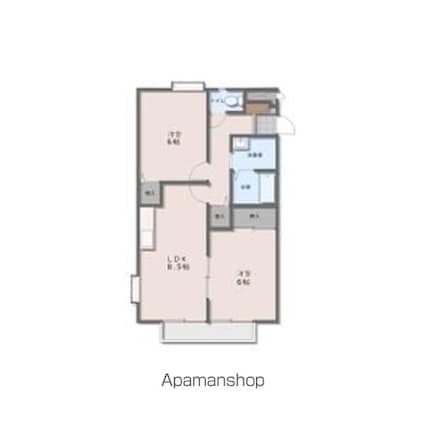 ロイヤルグリーンハイツ[2LDK/51.37m2]の間取図