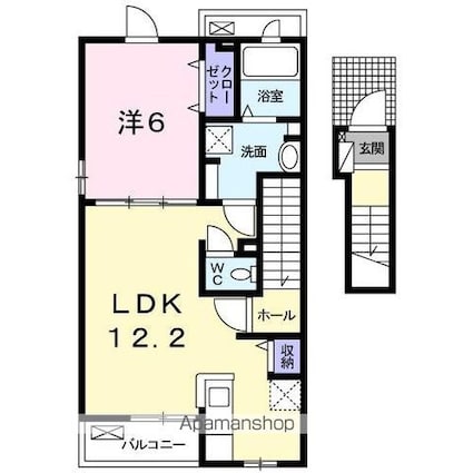 香川県高松市香西本町[1LDK/46.89m2]の間取図