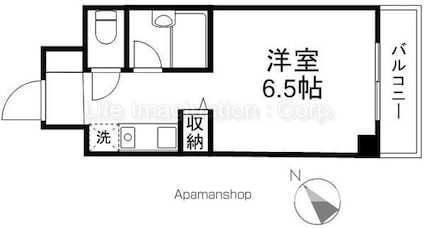 萱野ビル[1K/21m2]の間取図