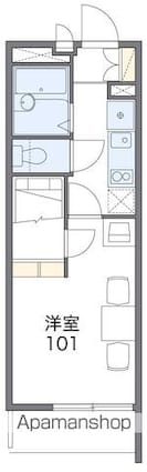 レオパレスサンライツ[1K/20.81m2]の間取図