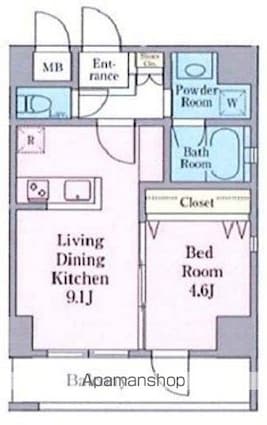 ＥｖｅｒＧｒｅｅｎ豊玉[1LDK/35.92m2]の間取図