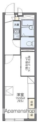 レオパレスピュアタウン[1K/24.84m2]の間取図