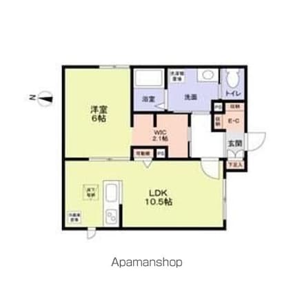 プレジオ明大前[1LDK/42.64m2]の間取図