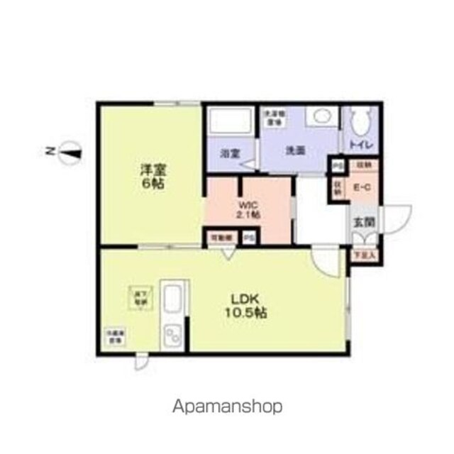 プレジオ明大前[1LDK/42.64m2]の間取図