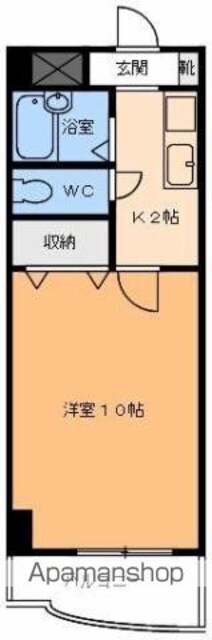 愛媛県松山市本町４丁目[1K/28.35m2]の間取図