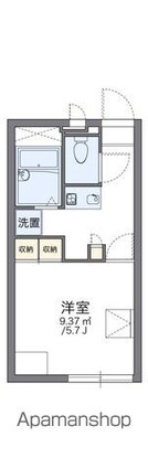 レオパレスサージュ　はまの[1K/20.28m2]の間取図