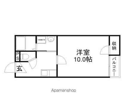 グリーンハイツ[1K/29.28m2]の間取図