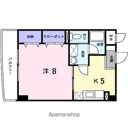 ＶｉｅｎｔＮａｋａｈｉｒｏＡｖ[1DK/30.49m2]の間取図