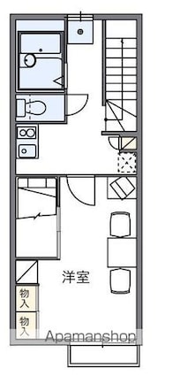 香川県高松市木太町[1K/26.08m2]の間取図