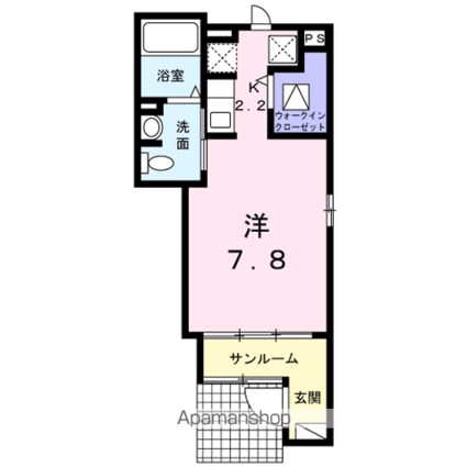 グラース・エム[1R/27.94m2]の間取図