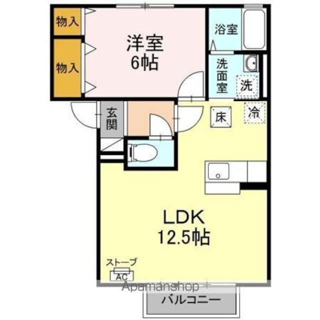 セジュールラシュレ　Ⅰ[1LDK/40.9m2]の間取図