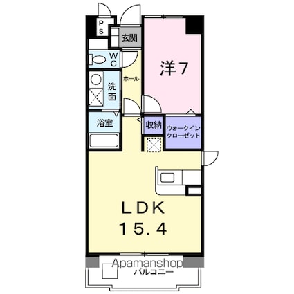 岐阜県岐阜市中鶉３丁目[1LDK/51.95m2]の間取図