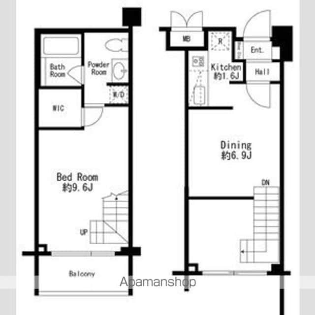 プライムアーバン用賀Ⅱ[1LDK/42.9m2]の間取図