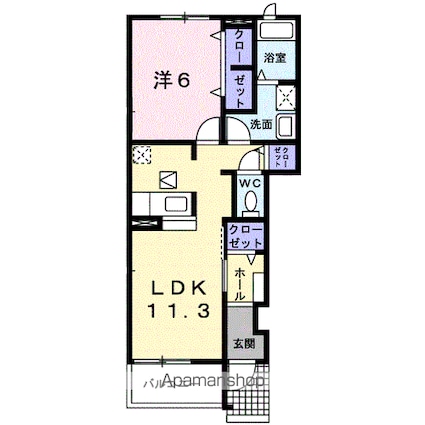 ＧＲＡＣＥ　Ｋ[1LDK/42.63m2]の間取図