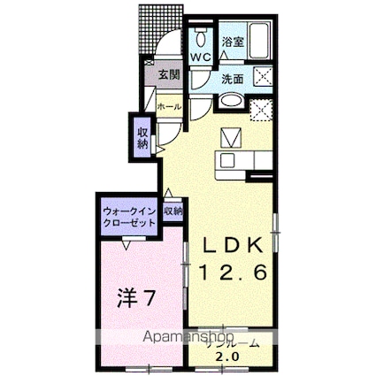 エクセレントハウス[1LDK/50.08m2]の間取図