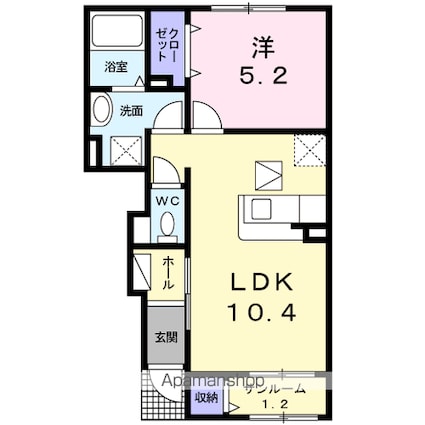 サクラ　レジデンス　１０９[1LDK/41.96m2]の間取図