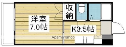 サントピア山越[1K/23.14m2]の間取図