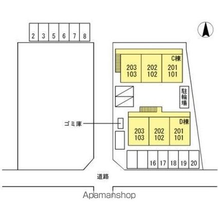 香川県高松市太田下町[1DK/40.92m2]の配置図