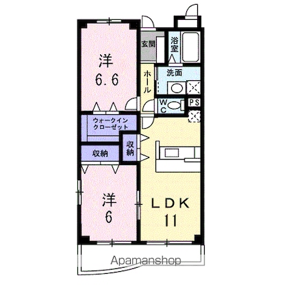 ｆｏｒｅｓｔａ（フォレスタ）[2LDK/56.57m2]の間取図