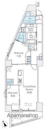 Ｌｅ　ＵｎＤｅｕｘ南青山[2LDK/78.29m2]の間取図