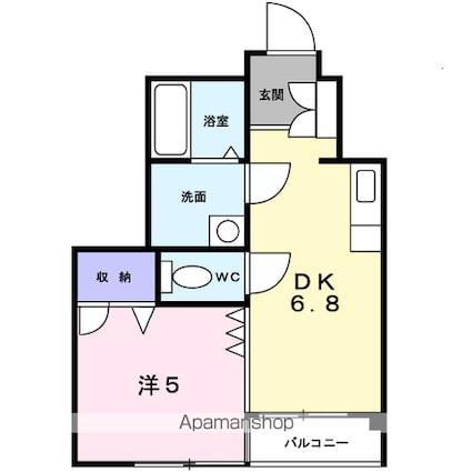 Ｎサンパレス[1DK/30.55m2]の間取図