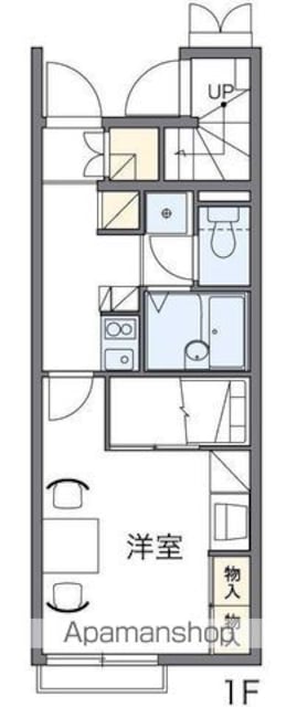 香川県高松市木太町[1K/23.61m2]の間取図