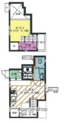 Ｖｅｎｕｓ－Ⅲ（ヴェニュス）[1R/22.58m2]の間取図
