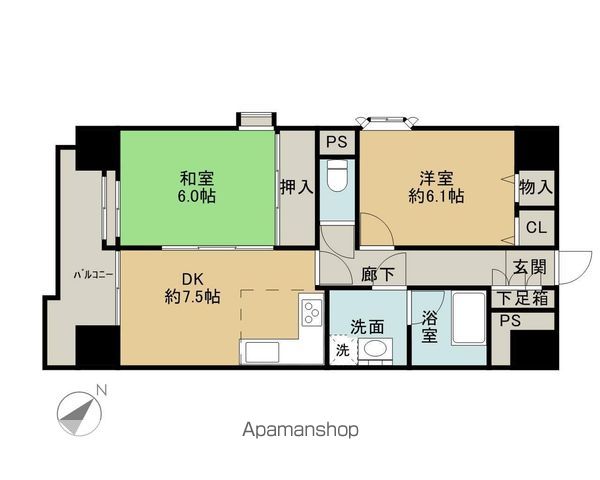 ライオンズマンション一番町の間取り写真