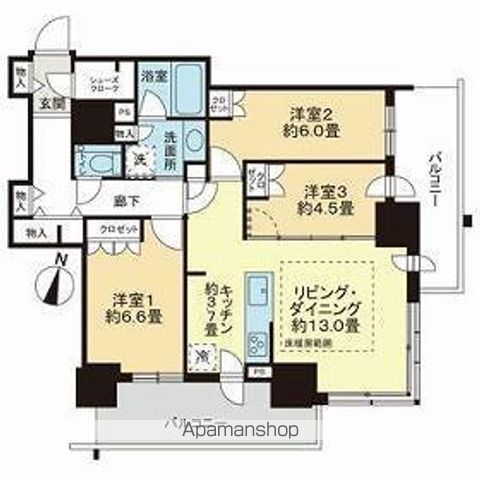 ザ・札幌タワーズ イーストタワーの間取り写真