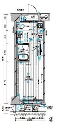 メインステージ板橋志村Ⅱ[1K/25.36m2]の間取図