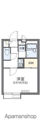 レオパレスメゾン錦[1K/19.87m2]の間取図