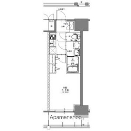 ＳーＲＥＳＩＤＥＮＣＥ浅間町駅前ａｘｉａｌ（アクシャル）[1K/24.3m2]の間取図