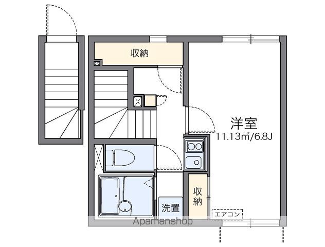 レオネクストライクス豊島園 202 ｜ 東京都練馬区練馬４丁目28-7（賃貸アパート1K・2階・25.46㎡） その2