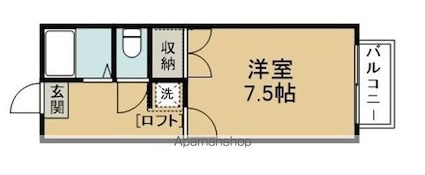 アーバン台原[1K/22.47m2]の間取図